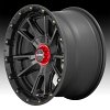 KMC KM100 Sync Machined Black Grey Tint Custom Truck Wheels 9